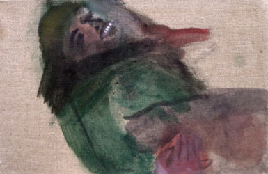 Sommeil profond 2004 acrylique sur toile, 41x27cm