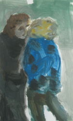 A l'oreille 2000 acrylique sur papier, 24x18cm