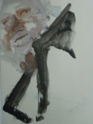 Crète 2002 acrylique sur papier, 20x15cm