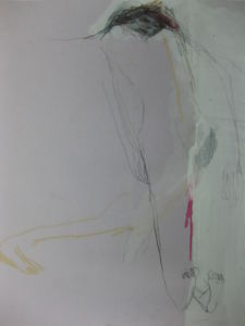 Il est déjà trop tard technique mixte sur papier 2003, 39x28cm