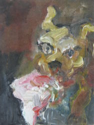 Chiens errants 2013 acrylique sur toile, 18x14cm