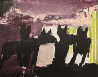 De l'autre côté 2014 acrylique sur toile, 41x33cm