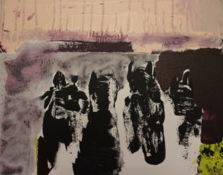 De l'autre côté 2014 acrylique sur toile, 41x33cm