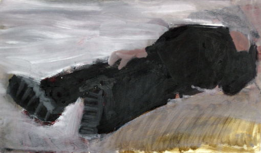 Sommeil profond 2008 acrylique sur papier, 29x49cm