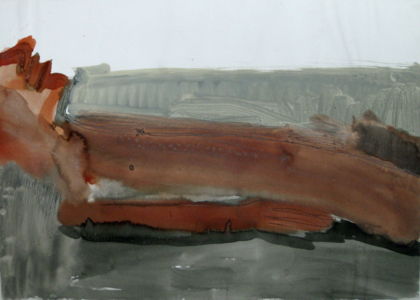 Il est déjà trop tard 2007 technique mixte sur papier, 32x45cm