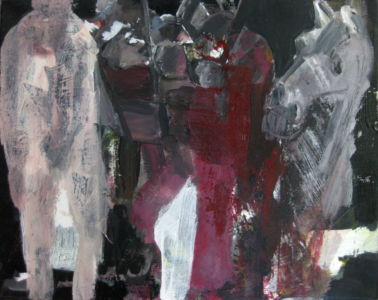 Dead End 2016 acrylique et collage sur toile, 33x41cm