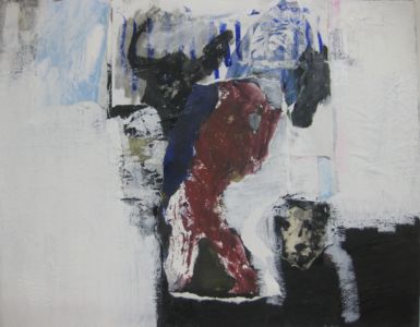 Une autre histoire 2019, acrylique et collage sur toile, 40x50cm