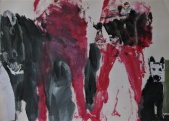 Dead End 2017 acrylique et collage 50x67cm