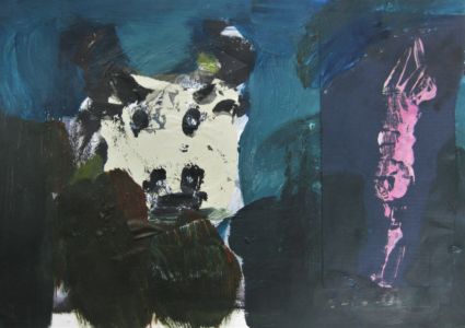 Une autre histoire 2019 acrylique, collage et encre 29,5x42cm