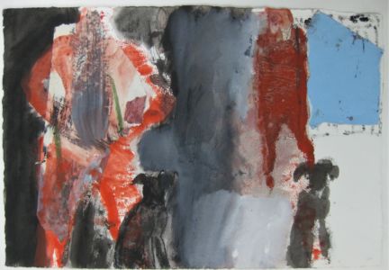 Lieux d'Etres 2020 encre, gouache, acrylique et collage sur papier 39x57cm