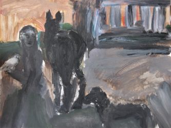 Lieux d'êtres 2020 acrylique sur papier, 24x32cm