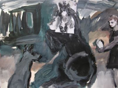 Lieux d'êtres 2020 aquarelle, acrylique et collage sur papier 25x32,5cm