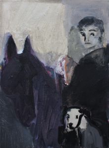 Lieux d'êtres 2020 acrylique et collage sur toile, 22x16cm