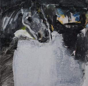 Lieux d'êtres acrylique et collage sur toile, 30x30cm