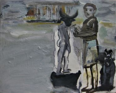 Lieux d'êtres 2020 acrylique et collage sur toile 30x24cm