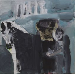 Lieux d'êtres 2020, acrylique et collage 30x30 cm