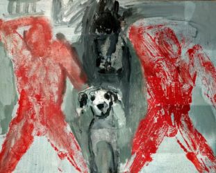 Mutation 2022 acrylique sur toile 35x27cm